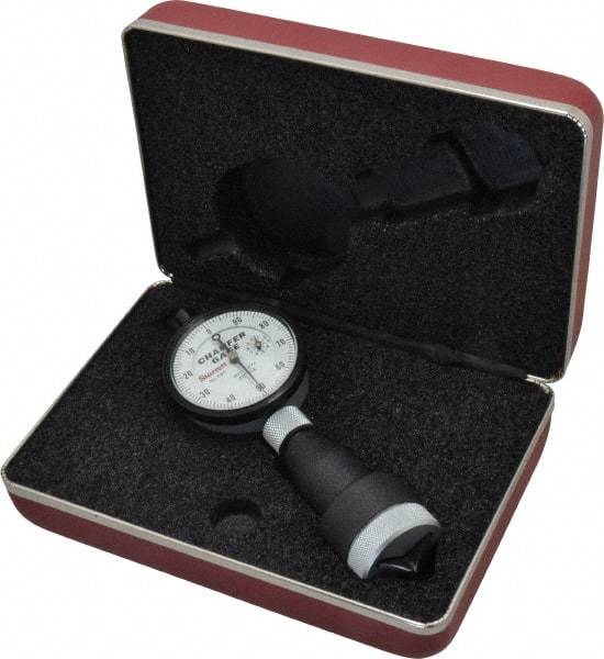 Starrett - 0 to 1", 90 to 127° Included Angle, Internal Chamfer Gage - White Hardened Tool Steel (Plunger), 3 Blade Plunger - USA Tool & Supply
