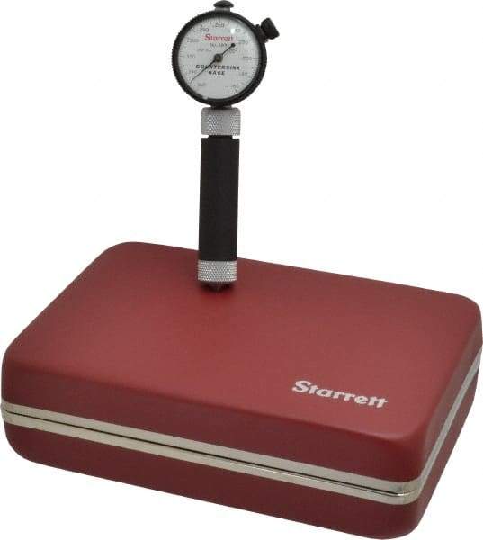 Starrett - 0.16 to 0.36" 100° Countersink Gage - White Dial Face - USA Tool & Supply