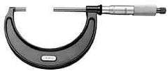 Starrett - 1-1/2 to 3-1/2" Range, 0.0001" Graduation, Mechanical Outside Micrometer - Ratchet Stop Thimble, 2-5/8" Throat Depth, Accurate to 0.0001" - USA Tool & Supply