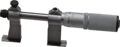 Starrett - 1-1/2 to 2-1/2 Inch Inside Measurement, Satin Chrome Finish, Mechanical Groove Micrometer - 0.001 Inch Graduation, 0.0002 Inch Accuracy, 5/64 Inch Groove Depth, Friction Thimble, Includes Lock Screw - USA Tool & Supply