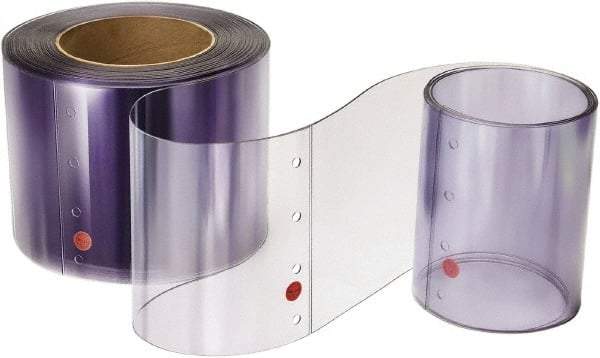 TMI, LLC - Clear Smooth Rip-A-Strip Roll Dock Curtain Strips - 8" Wide x 8' Long x 0.08" Thick, Vinyl - USA Tool & Supply