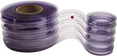 TMI, LLC - Clear Ribbed Rip-A-Strip Roll Dock Curtain Strips - 12" Wide x 10' Long x 0.31" Thick, Vinyl - USA Tool & Supply