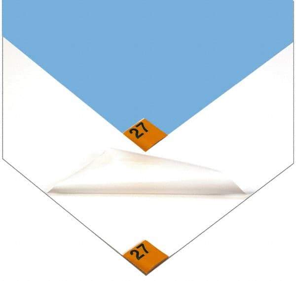 PRO-SAFE - 3' Long x 2' Wide x 1/8" Thick, Dry Environment, Smooth Pattern Clean Room Matting - Tacky Sheets, White, 30 Layers per Mat - USA Tool & Supply