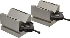 SPI - 2-1/4" Max Capacity, 90° Angle, Hardened Steel V-Block - 4" Long x 3" Wide x 3" High, Sold as Matched Pair - USA Tool & Supply