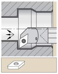 Kennametal - 15.24mm Min Bore Diam, 152.4mm OAL, 3/8" Shank Diam, E-SDUP Indexable Boring Bar - DP.. Insert, Screw Holding Method - USA Tool & Supply