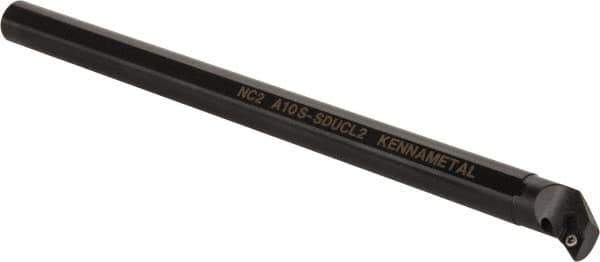 Kennametal - 21.59mm Min Bore Diam, 254mm OAL, 5/8" Shank Diam, A-SDUC Indexable Boring Bar - DC.. Insert, Screw Holding Method - USA Tool & Supply