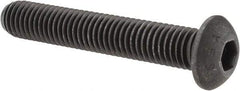 Value Collection - 1/2-13 UNC Hex Socket Drive, Button Screw - Alloy Steel, Black Oxide Finish, Fully Threaded, 3" Length Under Head - USA Tool & Supply