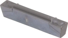 Kennametal - 03G GMN Grade KC5025, 3.18mm Cutting Width Carbide Grooving Insert - 3.4mm Max Depth of Cut, Neutral, 0.2mm Corner Radius, TiAlN Finish - USA Tool & Supply
