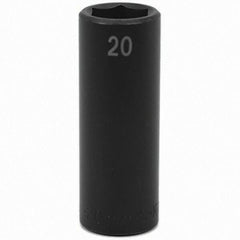 SK - Impact Socket - 1/2"DR 20MM DEEP IMPACT SOCKET - USA Tool & Supply