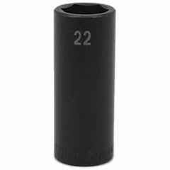 SK - Impact Socket - 1/2"DR 22MM DEEP IMPACT SOCKET - USA Tool & Supply