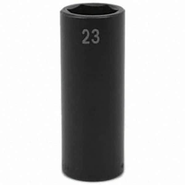 SK - Impact Socket - 1/2"DR 23MM DEEP IMPACT SOCKET - USA Tool & Supply