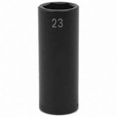 SK - Impact Socket - 1/2"DR 23MM DEEP IMPACT SOCKET - USA Tool & Supply