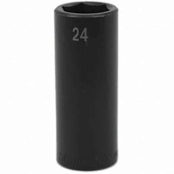 SK - Impact Socket - 1/2"DR 24MM DEEP IMPACT SOCKET - USA Tool & Supply