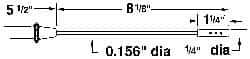 Thermo Electric - to 572°F, T, Thermocouple Probe - USA Tool & Supply