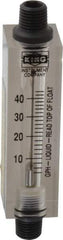 King - 1/4" FNPT Port Block Style, Inline Flowmeter - 100 Max psi, 44 GPH, Acrylic - USA Tool & Supply