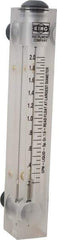 King - 1/2" M Port Block Style Panel Mount Flowmeter - 100 Max psi, 2 GPM, Acrylic - USA Tool & Supply