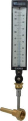 WGTC - 160°F, Industrial Thermometer with Standard Thermowell - 3-1/2 Inch Stem Length, 1-1/4 to 18 Inch Thread - USA Tool & Supply