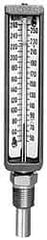 WGTC - 40 to 260°F, Straight Form Industrial Thermometer - 2 Inch Stem Length - USA Tool & Supply