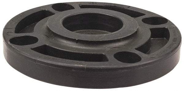 NIBCO - 6" Pipe, 11" OD, Polypropylene Blind Pipe Flange - Schedule 80, Black - USA Tool & Supply