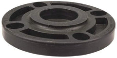 NIBCO - 4" Pipe, 9" OD, Polypropylene Blind Pipe Flange - Schedule 80, Black - USA Tool & Supply