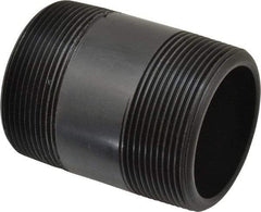 NIBCO - 2" Pipe, 3" Long Polypropylene Threaded Plastic Pipe Nipple - Schedule 80, Black - USA Tool & Supply