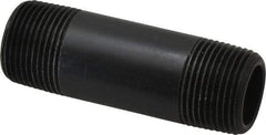 NIBCO - 3/4" Pipe, 3" Long Polypropylene Threaded Plastic Pipe Nipple - Schedule 80, Black - USA Tool & Supply