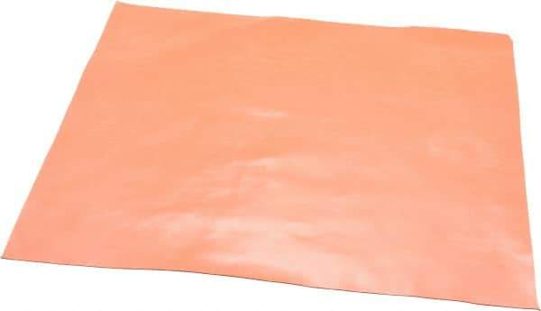 Made in USA - 12" Long, 12" Wide, 0.031" Thick, Silicone Rubber Foam Sheet - 30 Durometer, Orange-Red, -60 to 500°F, 650 psi Tensile Strength, Stock Length - USA Tool & Supply