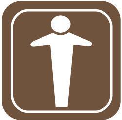 NMC - 3.5" Wide x 3.5" High, Acrylic Sign - White on Brown, Wall Mount - USA Tool & Supply