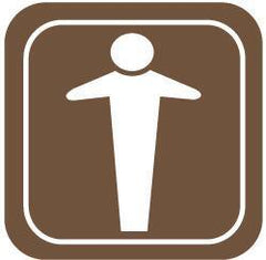 NMC - 3.5" Wide x 3.5" High, Acrylic Sign - White on Brown, Wall Mount - USA Tool & Supply