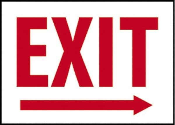 NMC - Exit, Plastic Exit Sign - 14" Wide x 10" High - USA Tool & Supply