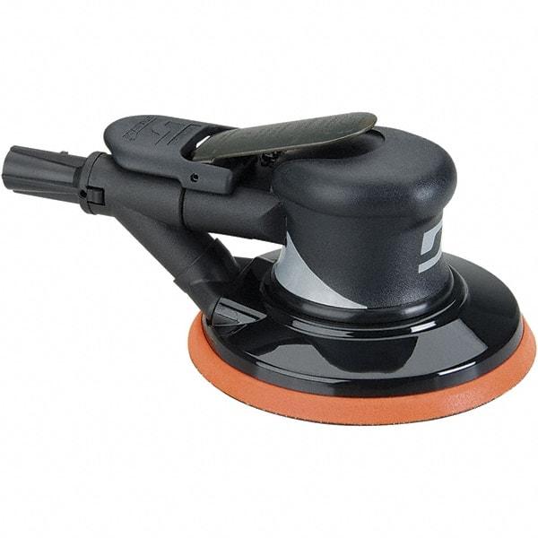 Dynabrade - 12,000 OPM, 18 CFM Air Consumption, Palm Air Orbital Sander - Round Pad, 1/4 NPT Inlet - USA Tool & Supply
