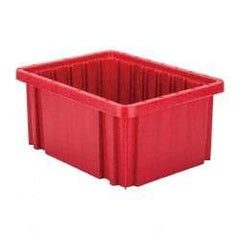 Quantum Storage - 50 Lb Load Capacity Red Polypropylene Dividable Container - Stacking, 10.9" Long x 8.3" Wide x 5" High - USA Tool & Supply