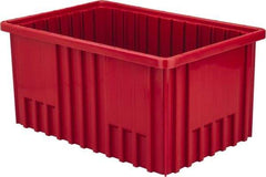 Quantum Storage - 75 Lb Load Capacity Red Polypropylene Dividable Container - Stacking, 16-1/2" Long x 10.9" Wide x 8" High - USA Tool & Supply