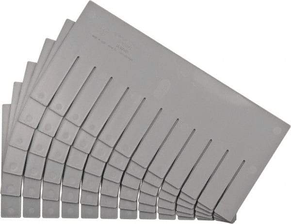 Quantum Storage - 16-1/2" Wide x 8" High, Gray Bin Divider - Use with DG92080 - USA Tool & Supply