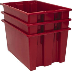 Quantum Storage - 100 Lb Load Capacity Red Polyethylene Tote Container - Stacking, Nesting, 23-1/2" Long x 15-1/2" Wide x 12" High - USA Tool & Supply