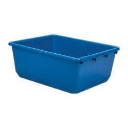 Quantum Storage - 100 Lb Load Capacity Blue Polypropylene Tote Container - Nesting, 24-1/2" Long x 19" Wide x 9-1/2" High - USA Tool & Supply