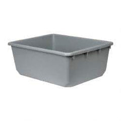 Quantum Storage - 100 Lb Load Capacity Gray Polypropylene Tote Container - Nesting, 24-1/2" Long x 19" Wide x 9-1/2" High - USA Tool & Supply