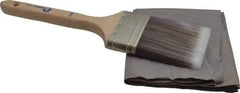 Premier Paint Roller - 3" Flat Synthetic Sash Brush - 3-1/4" Bristle Length, 9" Wood Handle - USA Tool & Supply