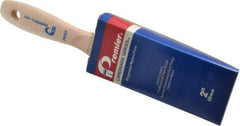 Premier Paint Roller - 2" Flat Synthetic Varnish Brush - 2-3/4" Bristle Length, 7" Wood Handle - USA Tool & Supply