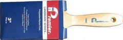 Premier Paint Roller - 3" Flat Synthetic Varnish Brush - 3-1/4" Bristle Length, 7-1/2" Wood Handle - USA Tool & Supply