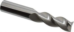 SGS - 5/8", 1-5/8" LOC, 5/8" Shank Diam, 3-3/4" OAL, 3 Flute, Solid Carbide Square End Mill - Single End, Uncoated, Spiral Flute, 38° Helix, Right Hand Cut, Right Hand Flute, Series 43 - USA Tool & Supply