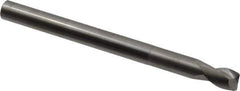 SGS - 1/2", 5/8" LOC, 1/2" Shank Diam, 6" OAL, 2 Flute, Solid Carbide Square End Mill - Single End, Uncoated, Spiral Flute, 35° Helix, Centercutting, Right Hand Cut, Right Hand Flute, Series 47E - USA Tool & Supply