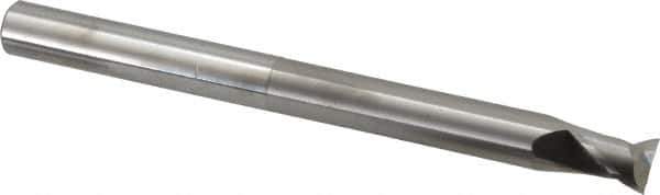 SGS - 1/2", 5/8" LOC, 1/2" Shank Diam, 6" OAL, 2 Flute, Solid Carbide Square End Mill - Single End, Uncoated, Spiral Flute, 35° Helix, Centercutting, Right Hand Cut, Right Hand Flute, Series 47E - USA Tool & Supply