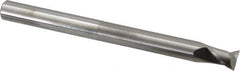 SGS - 1/2", 5/8" LOC, 1/2" Shank Diam, 6" OAL, 2 Flute, Solid Carbide Square End Mill - Single End, Uncoated, Spiral Flute, 35° Helix, Centercutting, Right Hand Cut, Right Hand Flute, Series 47E - USA Tool & Supply