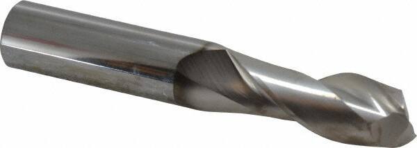 SGS - 5/8", 1-5/8" LOC, 5/8" Shank Diam, 3-3/4" OAL, 2 Flute, Solid Carbide Square End Mill - Single End, TiB2 Finish, Spiral Flute, 35° Helix, Centercutting, Right Hand Cut, Right Hand Flute, Series 47 - USA Tool & Supply