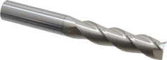 SGS - 5/8", 2-1/2" LOC, 5/8" Shank Diam, 5" OAL, 3 Flute, Solid Carbide Square End Mill - Single End, TiB2 Finish, Spiral Flute, 38° Helix, Right Hand Cut, Right Hand Flute, Series 43 - USA Tool & Supply