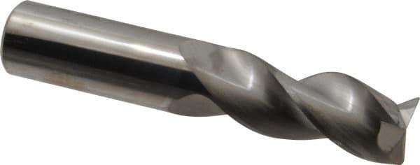 SGS - 3/4", 3 Flute, Single End, Solid Carbide, 0.03" Corner Radius End Mill - 4" OAL, 38° Helix, Right Hand Flute, 1-5/8" LOC, Right Hand Cut - USA Tool & Supply