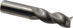 SGS - 3/4", 3 Flute, Single End, Solid Carbide, 0.03" Corner Radius End Mill - 4" OAL, 38° Helix, Right Hand Flute, 1-5/8" LOC, Right Hand Cut - USA Tool & Supply