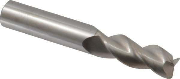 SGS - 1/2", 3 Flute, Single End, Solid Carbide, 0.06" Corner Radius End Mill - 3-1/4" OAL, 38° Helix, Right Hand Flute, 1-1/4" LOC, Right Hand Cut - USA Tool & Supply