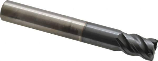 SGS - 5/8", 4 Flute, Single End, Solid Carbide, 0.04" Corner Radius End Mill - 4-1/2" OAL, Right Hand Flute, 3/4" LOC, Right Hand Cut, 2-1/4" Extended Reach - USA Tool & Supply